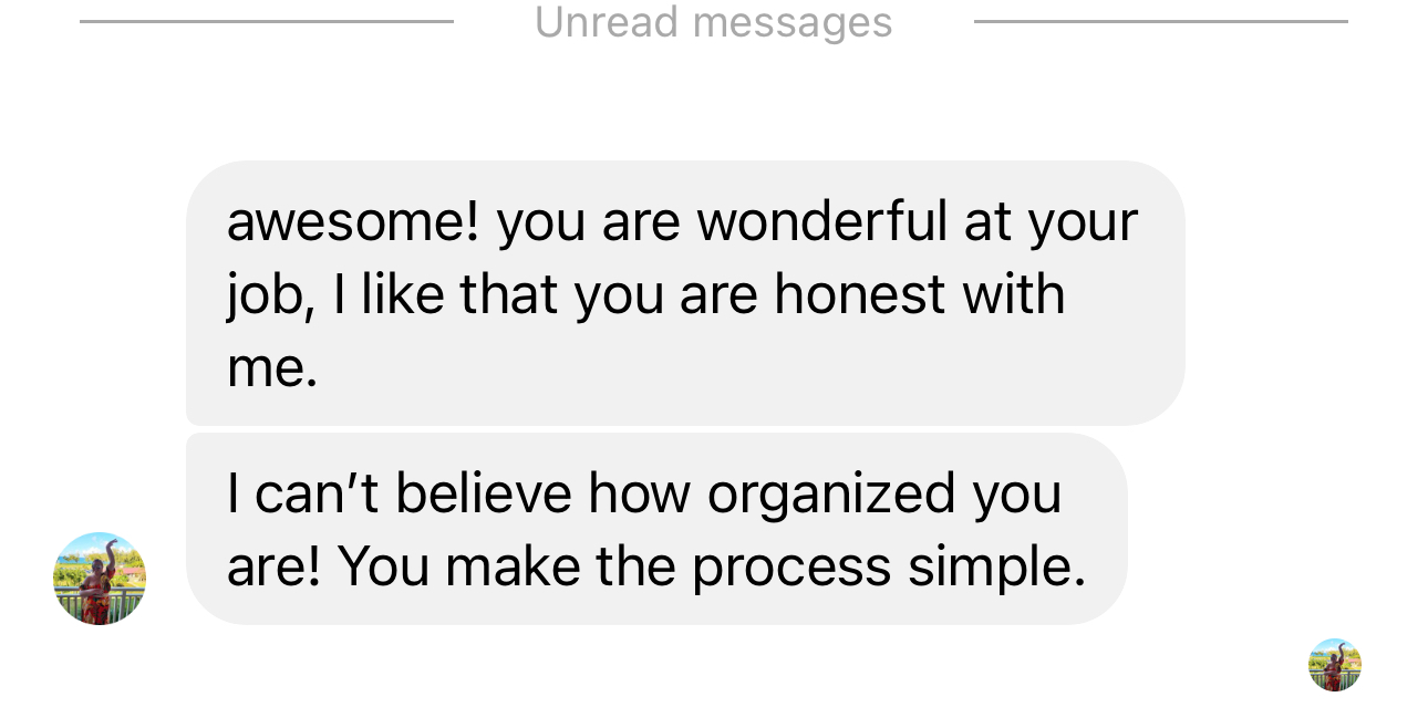 Jackie Babler message: you are wonderful at your job